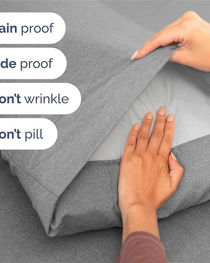 King Size 4 Piece Sheet Set - Comfy Breathable & Cooling Bed Sheets Set - Hotel Luxury Bedding for Women, Men, Kids, Teens, Boys & Girls - Deep Pockets, Soft & Wrinkle Free - Grey (Heathered Sheets)