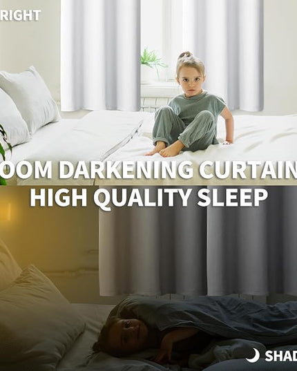BGment Blackout Curtains - Grommet Thermal Insulated Room Darkening Bedroom and Living Room Curtains, Set of 2 Panels (52 x 108 Inch, Pure White)