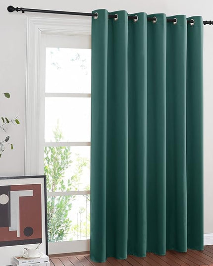 NICETOWN Bedroom Window Blackout Curtain Panel - Home Decoration Thermal Insulated Blackout Drape/Drapery for Loft, Guestroom (Hunter Green, 1 Panel, 80 x 84 inch)