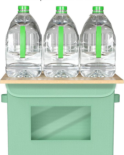 Univivi Collapsible Stackable Storage Bins with Lids [4-Pack] Foldable Fabric Closet Organizer Basket, Closet Organizers and Storage Cube Storage Bin for Home, Office, Bedroom (Green)
