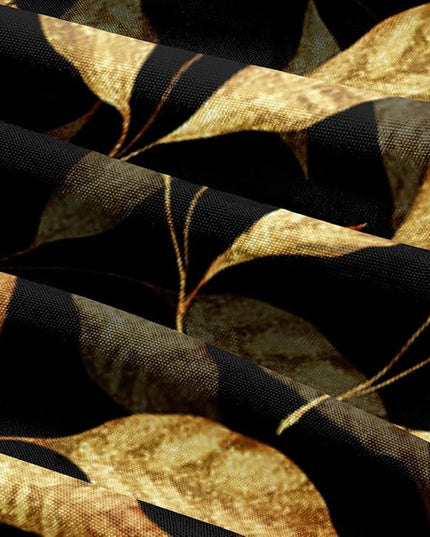 Trendy Flower Duvet Cover Set Queen Size for Gilrs and Boys Gold Leaves Sequin Bedding Comforter Cover Black Bed Set