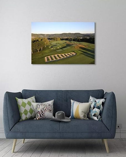Oakmont Country Club Golf Courses Wall Art for Living Room Bedroom Bathroom Home Decorations Golf Art Golf Course Picture Poster Framed Artwork Canvas Prints Ready to Hang(28''H x 44''W)