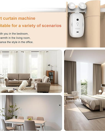 Automatic Curtain Opener - Gifts for Women and Men,Electric Curtain with Remote Smart Curtain Opener Electronic for Roman Rails