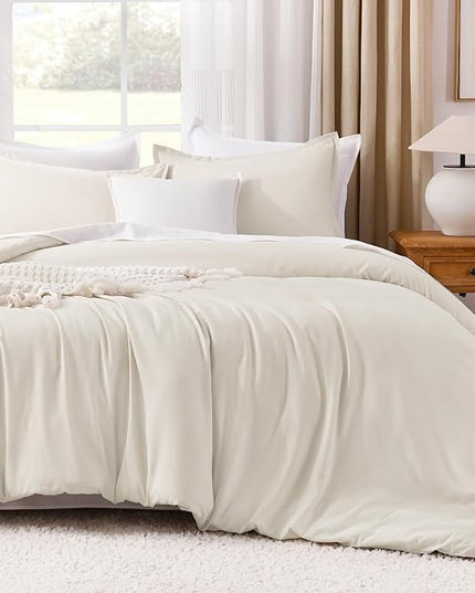 Litanika Twin XL Comforter Set Beige - 2 Pieces Extra Long Bed Set for College Dorm, All Season Bedding Set for Girls and Boys