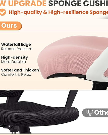 HYLONE Drafting Chair Tall Office, Ergonomic Standing Desk Stool Adjustable Drafting Chair Big Tall Drafting Office Chair Pink