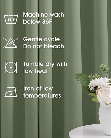 HOMEIDEAS Sage Green Blackout Curtains for Bedroom 52 X 84 Inch Length 2 Panels Set Room Darkening Bedroom Curtains, Soundproof Thermal Grommet Window Curtains for Living Room for Christmas