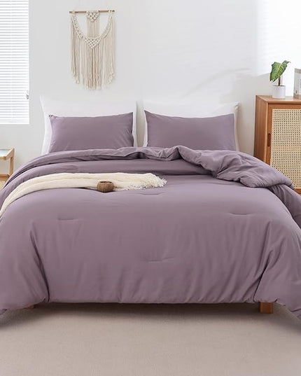 ROSGONIA Dusty Purple Twin/Twin XL Comforter Set for Boys Girls, 1 Comforter & 1 Pillowcase, Lightweight Kids Comforter Sets All Season Dorm Bedding
