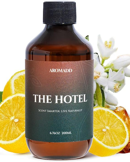Aromadd Hotel Scents Diffuser Oil The Hotel, Luxury Essential Oils for Waterless Diffuser, Aromatherapy Hotel Diffuser Oil for Home & Office, Long-Lasting - 6.76 fl oz (200 mL)