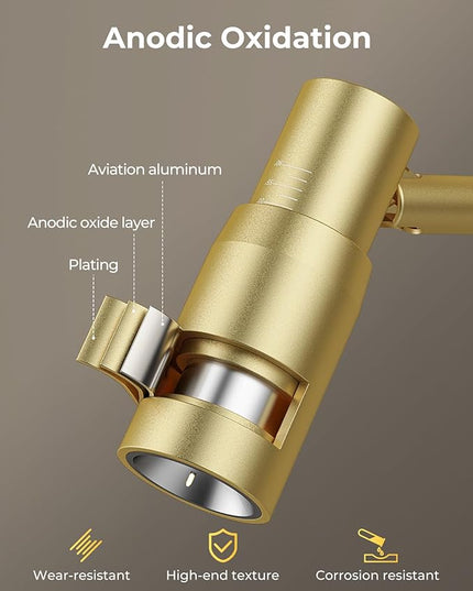 PESUTEN Spot Lights Indoor, Rechargeable Picture Light with Remote, Dimmable CCT Spotlight for Wall Art, 6000mAh Battery Uplights Indoor with Timer for Plant Artwork Painting Sofa Corner Light Gold
