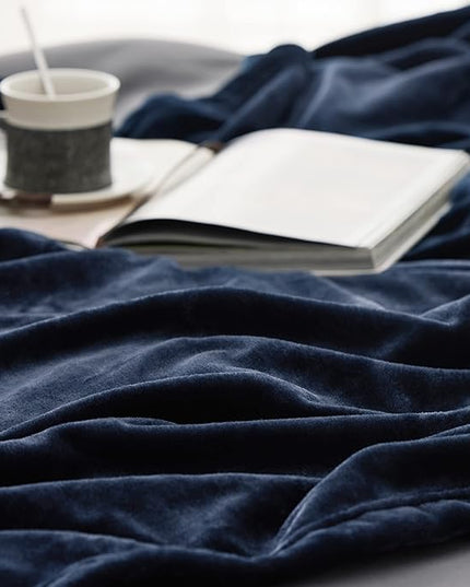 Bedsure GentleSoft Navy Blue Throw Blanket for Couch - 300GSM Soft Cozy Fleece Blankets for Home Decor Gifts, 50x60 Inches