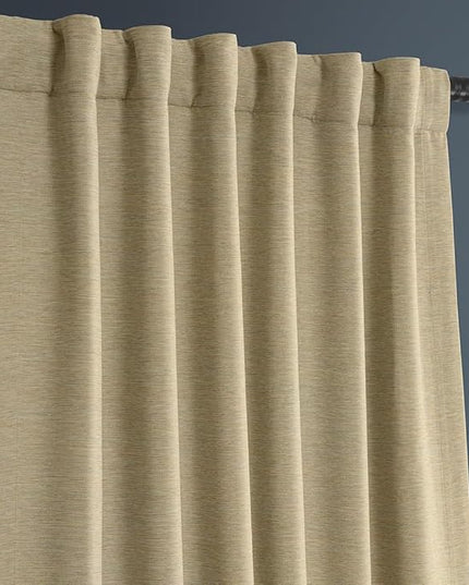HPD Half Price Drapes Bellino Room Darkening Curtains 63 Inches Long Curtains for Bedroom & Living Room (1 Panel), 50W x 63L, Candlelight