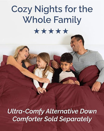 Full Size 4 Piece Sheet Set - Comfy Breathable & Cooling Bed Sheets Set - Hotel Luxury Bedding for Women, Men, Kids, Teens, Boys & Girls - Deep Pockets, Ultra-Soft, Wrinkle Free - Oeko-Tex - Burgundy