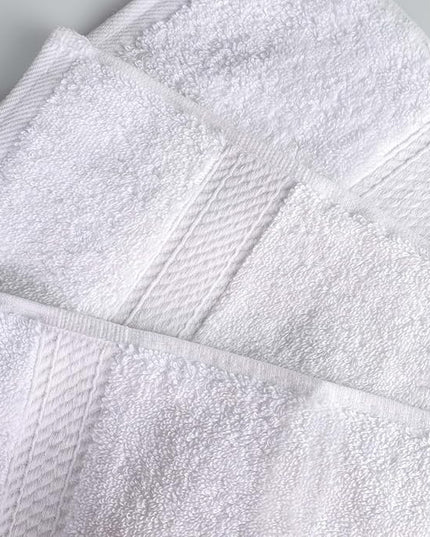 Superior Egyptian Cotton Pile 8 Piece Towel Set, Includes 2 Bath, 2 Hand, 4 Face Towels/Washcloths, Ultra Soft Luxury Towels, Thick Plush Essentials, Guest Bath, Spa, Hotel Bathroom, White