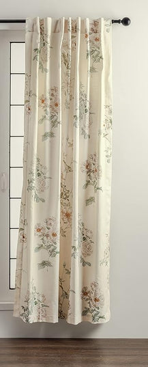 Maison d' Hermine Curtains for Living Room 100% Cotton 108 inch Length Two Panels Light Filtering Curtains for Bedroom Windows with Rod and Loop Pockets Drapes (Villette Dove Grey, 50" W x 108" L)