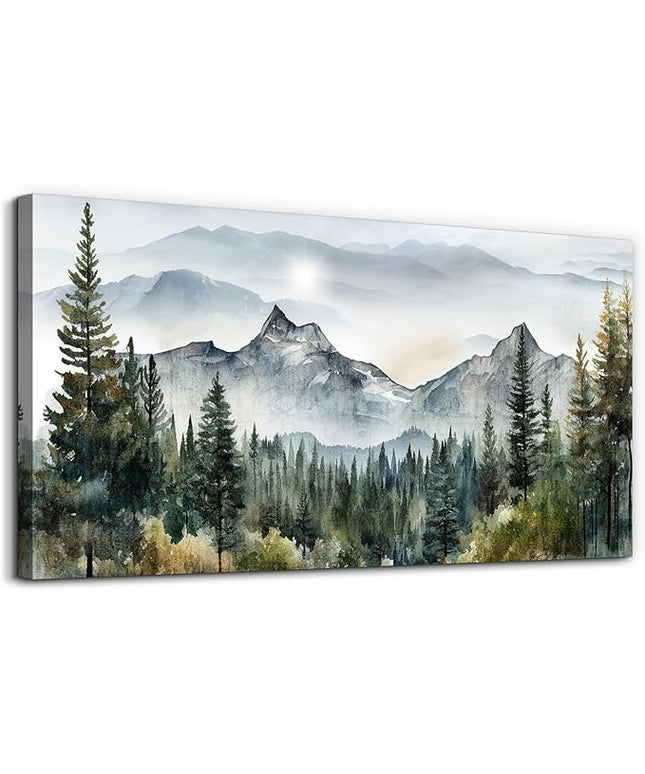 hyidecorart Wall Decorations For Living Room Canvas Wall Art For Bedroom Large Size Office Wall Decor Abstract Mountain Scenery Paintings Pictures Artworks Ready To Hang Home Decoration 20X40