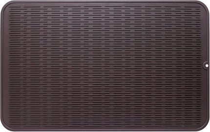 Silicone Dish Drying Mat for Multiple Usage,Easy clean,Eco-friendly,Heat-resistant Silicone Mat for Kitchen Counter or Sink,Refrigerator or Drawer Liner Coffee 3XL 28 inches x 18 inches