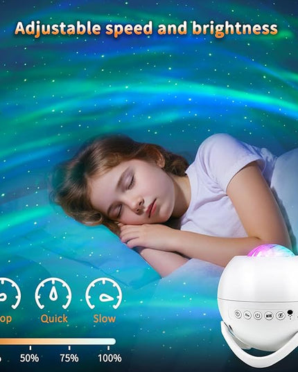 Star Projector Galaxy Projector for Bedroom, White Noise Bluetooth Speaker Northern Lights Projector, Suitable Gaming, Home Theater, Adult, Christmas Mood Night Light