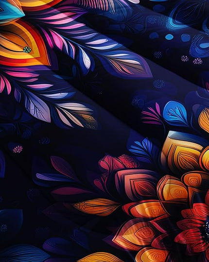AILONEN Colorful Mandala Comforter Set Queen Size, Bohemian Floral Printed Bedding Set for Kids Teens Adults,Luxury Boho Chic Modern Duvet Set for Bedroom Decor,1 Quilt 2 Pillowcase,3Pcs
