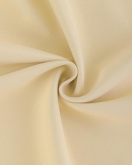 DONREN Beige 60 inch Wide Pinch Pleated Blackout Curtains with Hooks - 84 inch Length Room Darkening Thermal Insulated Window Curtain Panels for Patio Sliding Glass Door,Pack of 2