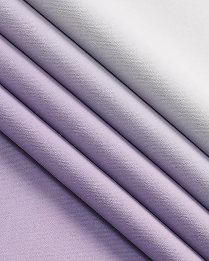 Estelar Textiler Lilac and Greyish White Ombre Blackout Curtains 72 Inch Length 2 Panels Set for Living Room, Room Darkening Thermal Insulated Gradient Drapes for Bedroom, 52x72 Inches