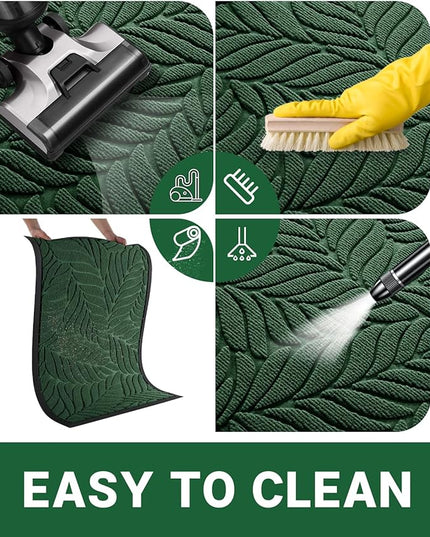Yimobra 60x36 Large Door Mat Outdoor Indoor, All-Season Waterproof Door Mat Outside Entrance, All-Weather Non-Slip Outside Doormat for Garage Patio Entryway, Green