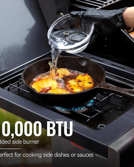 Royal Gourmet GA5404G 5-Burner Propane Gas Grill with Side Burner & Warming Rack, Outdoor BBQ Grill with 64,000 BTUs Output & 774 Sq. in. Cooking Area for Outdoor Barbecue, Grey