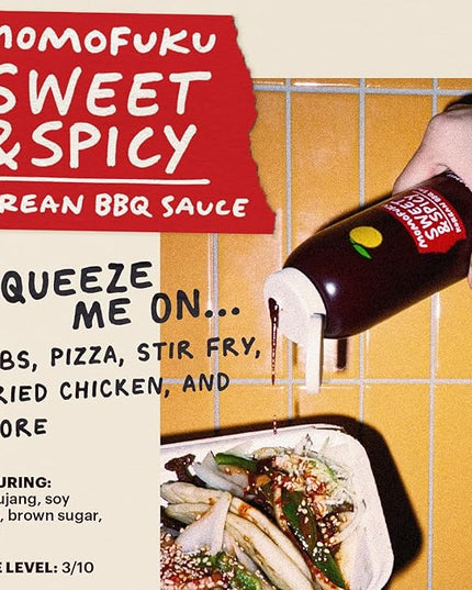 Momofuku Sweet & Spicy Korean BBQ Sauce with Gochujang, Black Pepper, Soy & Garlic for Stir Fry, Barbecue, and Marinade; Umami flavor with Low Spice