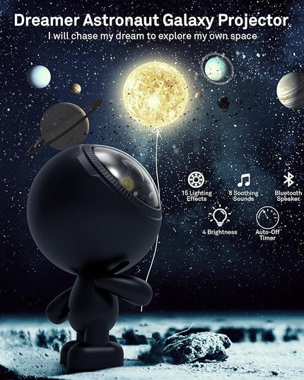 AIRIVO Star Projector,Astronaut Galaxy Projector Night Light Bluetooth Speaker with Remote,White Noise,Interactive Posture Adjust,Room Bedroom Decor,Birthday Christmas Gifts for Kids Adults