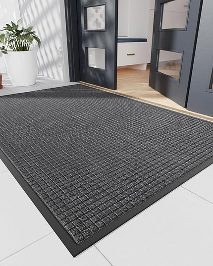 Durable Front Door Mat, 72" x 48" Heavy Duty Indoor Outdoor Doormat for Entryway, Non-Slip Rubber Backing, Stain and Fade Resistant Commercial Floor Mat for Home Office Entry