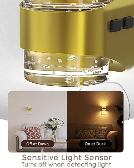 Briignite Night Light, Dimmable Night Lights Plug Into Wall with Bubble Design 3000K/4000K/5000K & 3 Brightness Levels for Baby Nursery Hallway Bathroom Kids Room, 3CCT