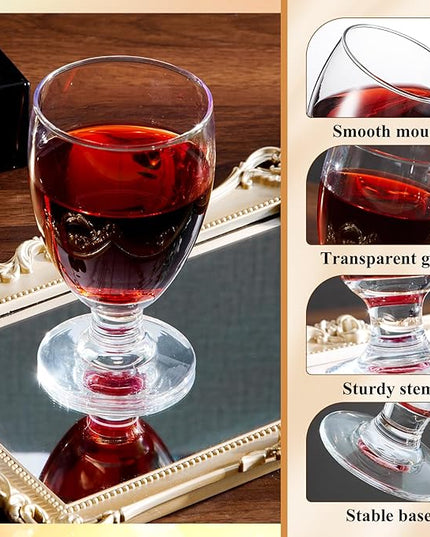 Patelai Set of 30 Clear Glasses 10.5 oz Water Goblet Glass Stemmed Water Glasses for Juice Wine Beer Tea Milk Cold Beverages Drinks Dishwasher Safe