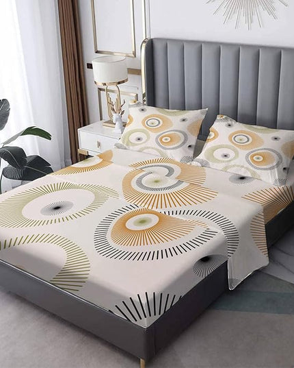 Geometric Sheets Twin Sheet Set - Geometric Decoration, Modern Abstract Bed Sheets & Bedroom Decor, Soft Breathable Microfiber Deep Pocket Patterned Bedding Sheets & Pillowcases