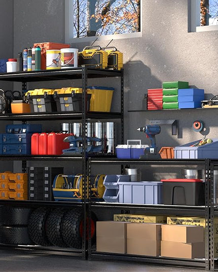 WORKPRO 5-Tier Heavy Duty Metal Shelving Unit, 48”W x 24”D x 72”H, Adjustable Storage Rack, 4000 lbs Total Load Capacity, Ideal for Garage, Basement, Warehouse, Workshop