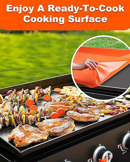NancyL 22" Silicone Griddle Mat for Blackstone, Upgraded 22 Inch All-Encompassing Reusable Grill Mat Top Cover, Protect Griddle from Rodents, Insects, Debris and Rust