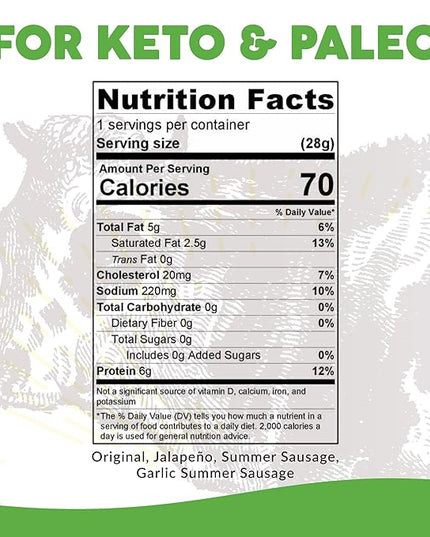 Paleovalley 100% Grass Fed Beef Sticks - Delicious Gluten Free Beef Snack - High Protein Keto Friendly, 40 Count Variety Pack