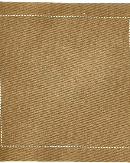 Five Star Cocktail Napkins, 50 Luxury Cotton Disposable Cocktail Party Napkins, 4.5" x 4.5" for Home Bars, Game Nights, Beverages, Birthdays, Weddings & Holidays, Khaki