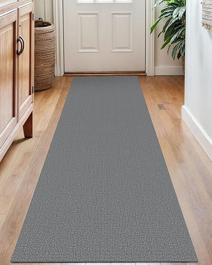 KOZYFLY Washable Runner Rug 2x7 ft Hallway Runner Non Slip Rubber Backed Kitchen Runner Rugs Bobo Entryway Runner Indoor, Carpet Runners for Hall Entrance Bedroom, Grey