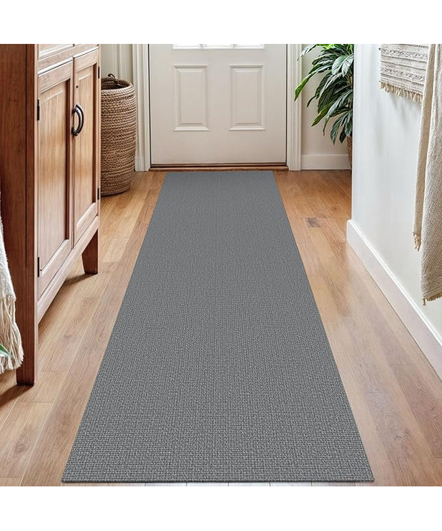 KOZYFLY Washable Runner Rug 2x7 ft Hallway Runner Non Slip Rubber Backed Kitchen Runner Rugs Bobo Entryway Runner Indoor, Carpet Runners for Hall Entrance Bedroom, Grey