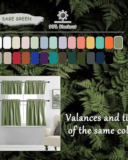 DONREN Patio Door 108 Inches Long Curtain Panels - Ceiling to Floor Extra Long Drape Curtains Window Treatment for Sliding Glass Door (Sage,2 Pieces,W 52 x L108 inches)