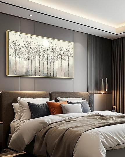 Scenery Abstract Wall Paintings Framed Canvas Wall Art For Living Room Large Office Wall Decor For Bedroom Wall Decorations Pictures Artwork Canvas Prints Boho Home Wall Decor Natural Wood Framed