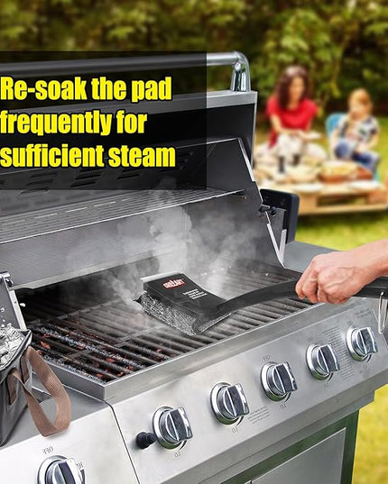 GRILLART SteamWizards Grill Brush Bristle Free, Safe BBQ Grill Brush for Outdoor Grill, Flat Top Grill Cleaner with Replaceable Head, Suitable for All Grates, Griddle Accessories, Dishwasher Safe