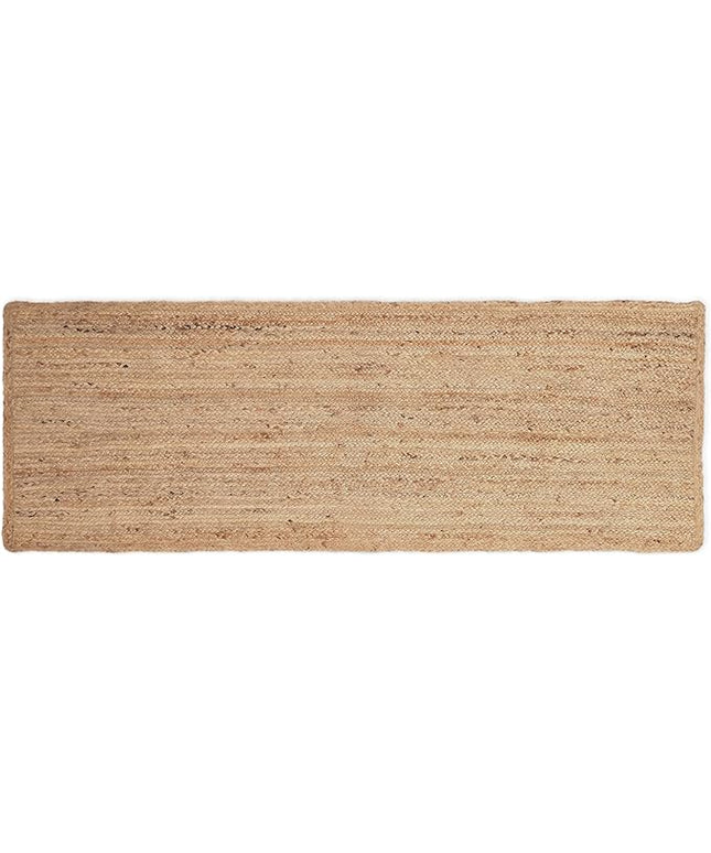 REDEARTH · Area Runner Rug - 2'x6' Braided Natural Jute with Non-Skid Backing - Handwoven Rectangular Boho Rug for Bedroom, Kitchen, Living Room - Farmhouse Aesthetic Home Decor - Handmade Carpet