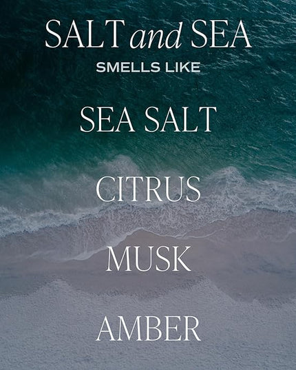 Sweet Water Decor Salt and Sea Reed Diffuser – Room Decor Aesthetic with Long-Lasting Premium Fragrance of Sea Salt, Citrus, Musk, and Amber for 4 Months – Ideal for Home Decor
