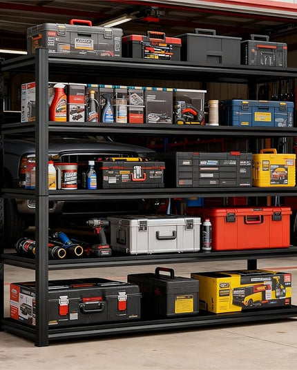72'' Garage Storage Shelves,5-Tier Shelving Unit,Metal Shelving Capable of Bearing 3000lbs, Suitable for Warehouse, Kitchen,Basement, Garage Shelf