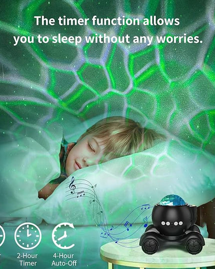 ENOKIK Star Projector, Galaxy Projector Built-in Bluetooth Speaker and 8 White Noise, Night Light for Kids Adults, Aurora Nebula Lamp for Home Decor/Relaxation/Party/Music/Gift (Black)