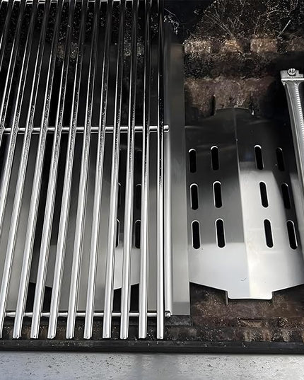 Genesis Grill Parts for Weber E310 E320 E330 EP310 EP320 EP330, 17.5” Flavorizer Bars 7620 Heat Deflector 7622 Burner Tube 62752 for Weber Genesis 300, Grill Replacement Parts for Weber Accessories