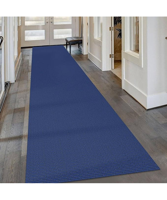 KOZYFLY Washable Runner Rug 3x16 ft Hallway Kitchen Runner Rugs with Rubber Backing Bobo Non Slip Entryway Runner Indoor, Long Carpet Runners for Hall Kitchen Entryway, Royal Blue