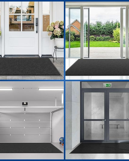 Sturdy Front Door Mat, 48" x 24" Heavy Duty Indoor Outdoor Doormat for Entryway, Fade Resistant, Waterproof Low Profile Entry Mat, Non Slip Welcome Mat for Outside Entrance, Patio, Home