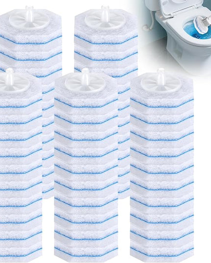 50 Count Toilet Brush Refills,Toilet Refill Pads,Disposable Toilet Brush Heads Compatible with Most Toilet Wand Refills for Home and Bathroom Cleaning