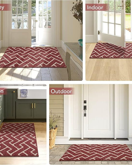 hicorfe Indoor Doormat,Front Back Door Mat Rubber Backing Non Slip Door Mats 47"x71" Absorbent Resist Dirt Entrance Doormat Inside Floor Mats for Entryway Washable Low-Profile